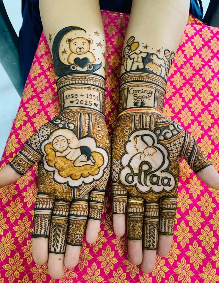 Baby shower henna design Bangalore