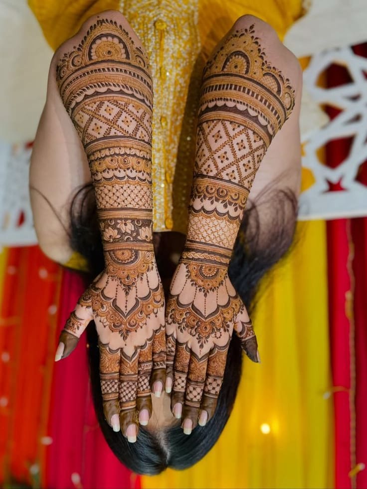 Elaborate full bridal mehandi design — Vishal Mehandi Bangalore