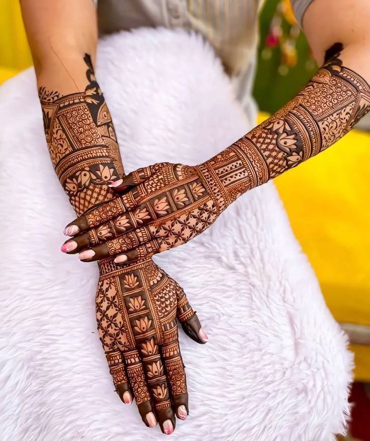 Rajasthani style full bridal mehandi design in Bangalore