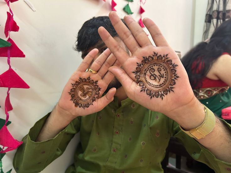 Masculine groom mehandi pattern Bangalore