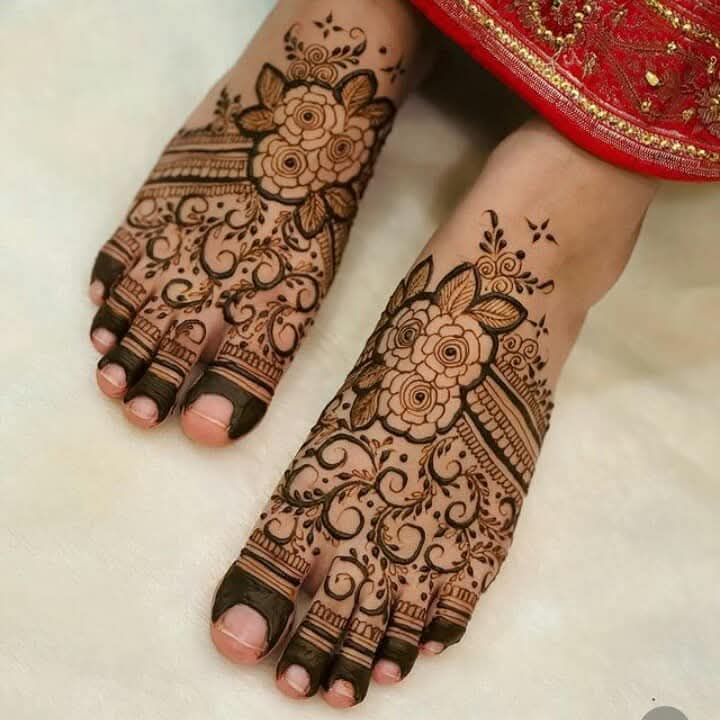 Bridal feet mehandi design Bangalore
